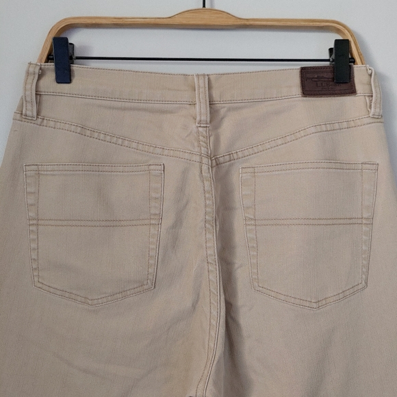 Vintage L.L Bean 1912 Straight Leg Jeans Size 12 Tall Khaki Tan - Picture 11 of 16